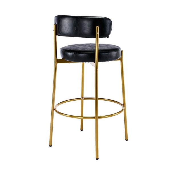 37.8 Inch Modern PU Bar Stool Height Stool Dining Chairs Set of 2