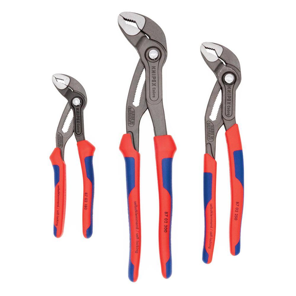 KNIPEX 3-Piece Comfort Grip Cobra Set 9K 00 80 05 US