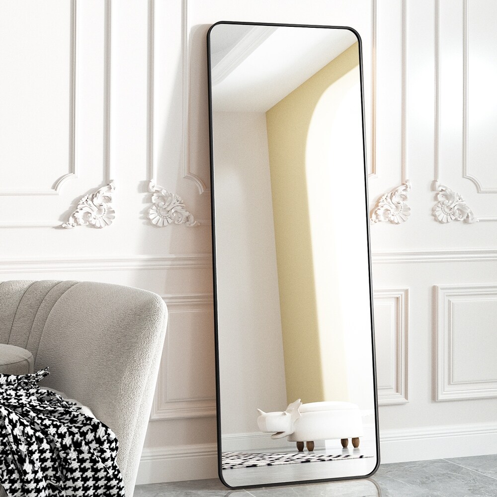 64 x 21 Full Length Floor Mirror with Rounded Corners