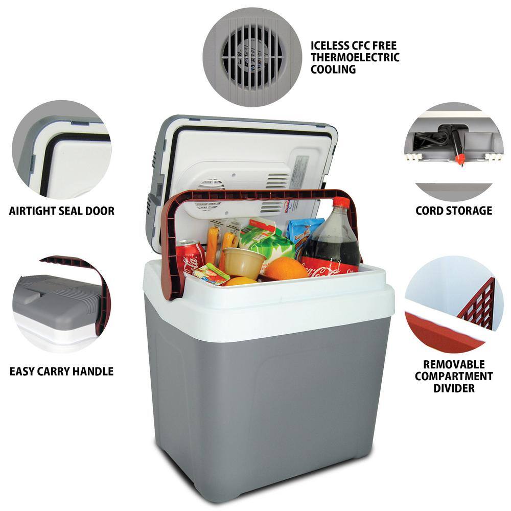 Koolatron Fun Kool P25 Thermoelectric Iceless 12V Personal Cooler 24L (26 qt.) Made in North America P25