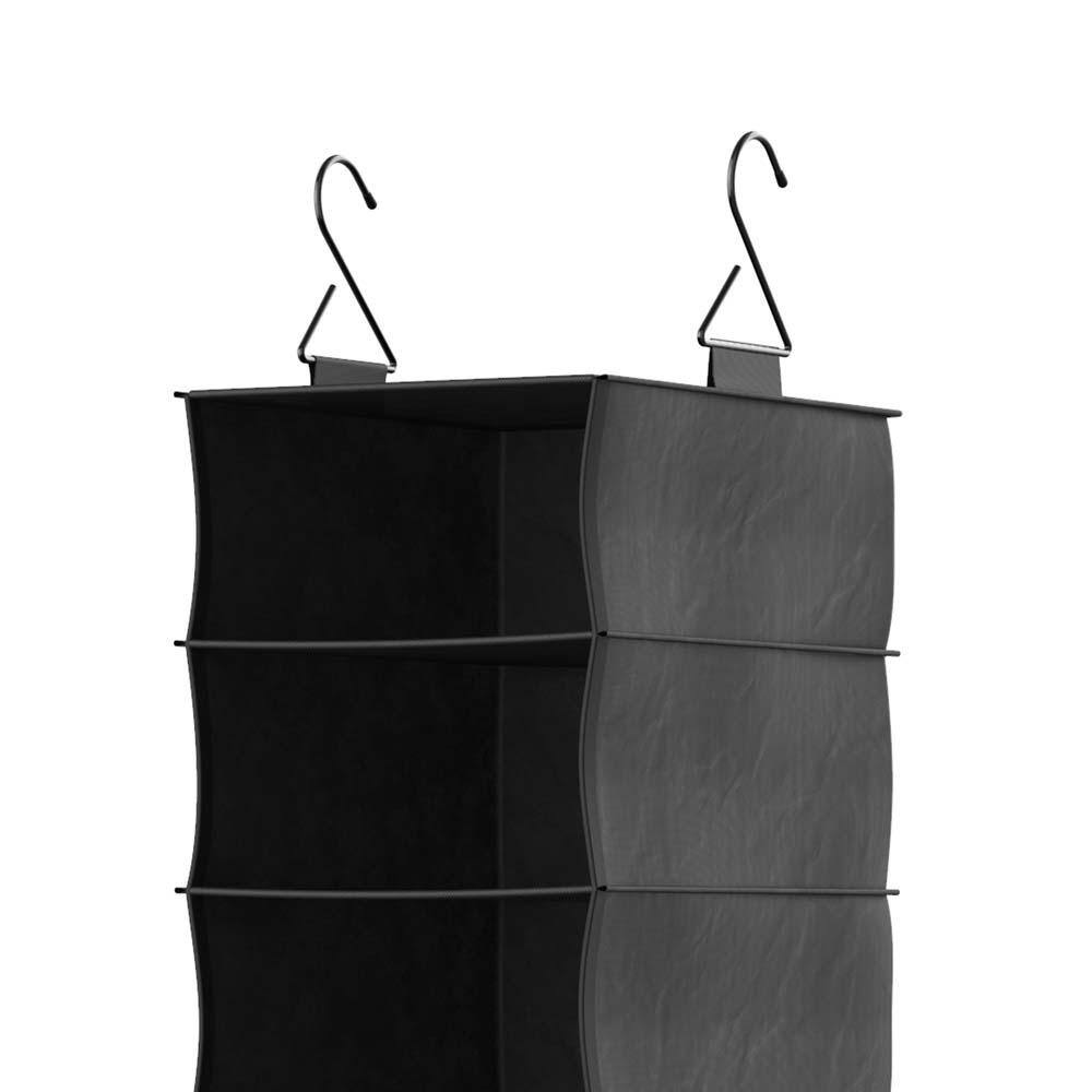 ClosetMaid 54.84 in. H 10-Pair Charcoal Black Fabric Hanging Shoe Organizer 2050200