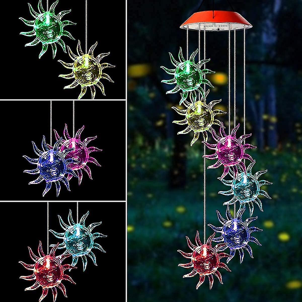 Solar Garden Lights Outdoor Home Garden Decoration Automatic Light Changing Color