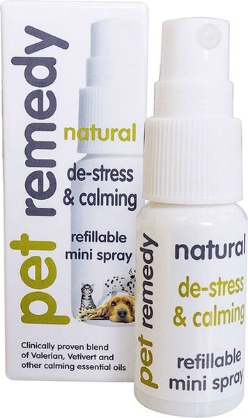 Pet Remedy Natural De-Stress and Calming Spray for Cats and Dogs， 15-ml bottle