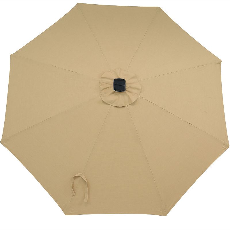 Sunnydaze 9' Outdoor Sunbrella Solar LED Patio Umbrella