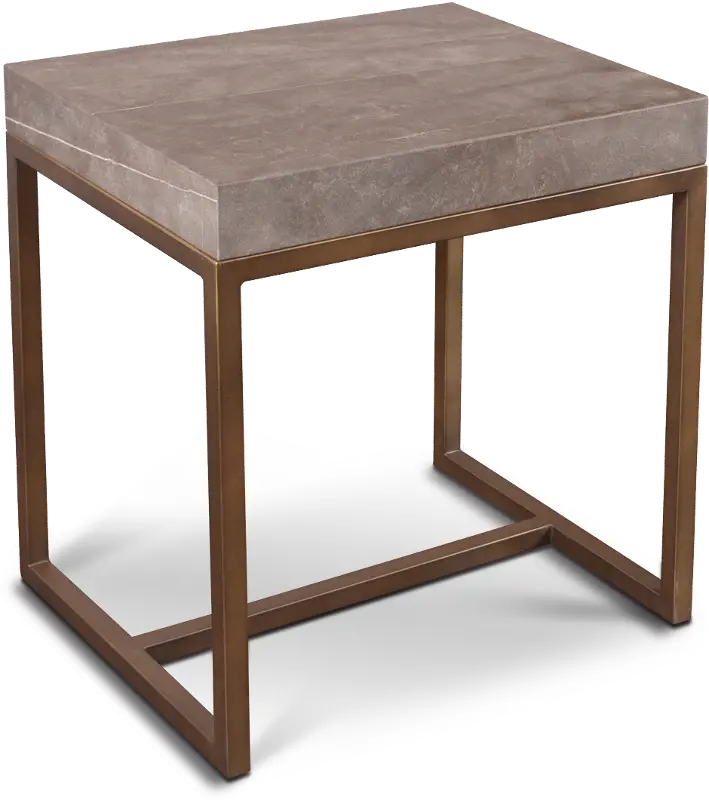 Roka Gray Marble End Table