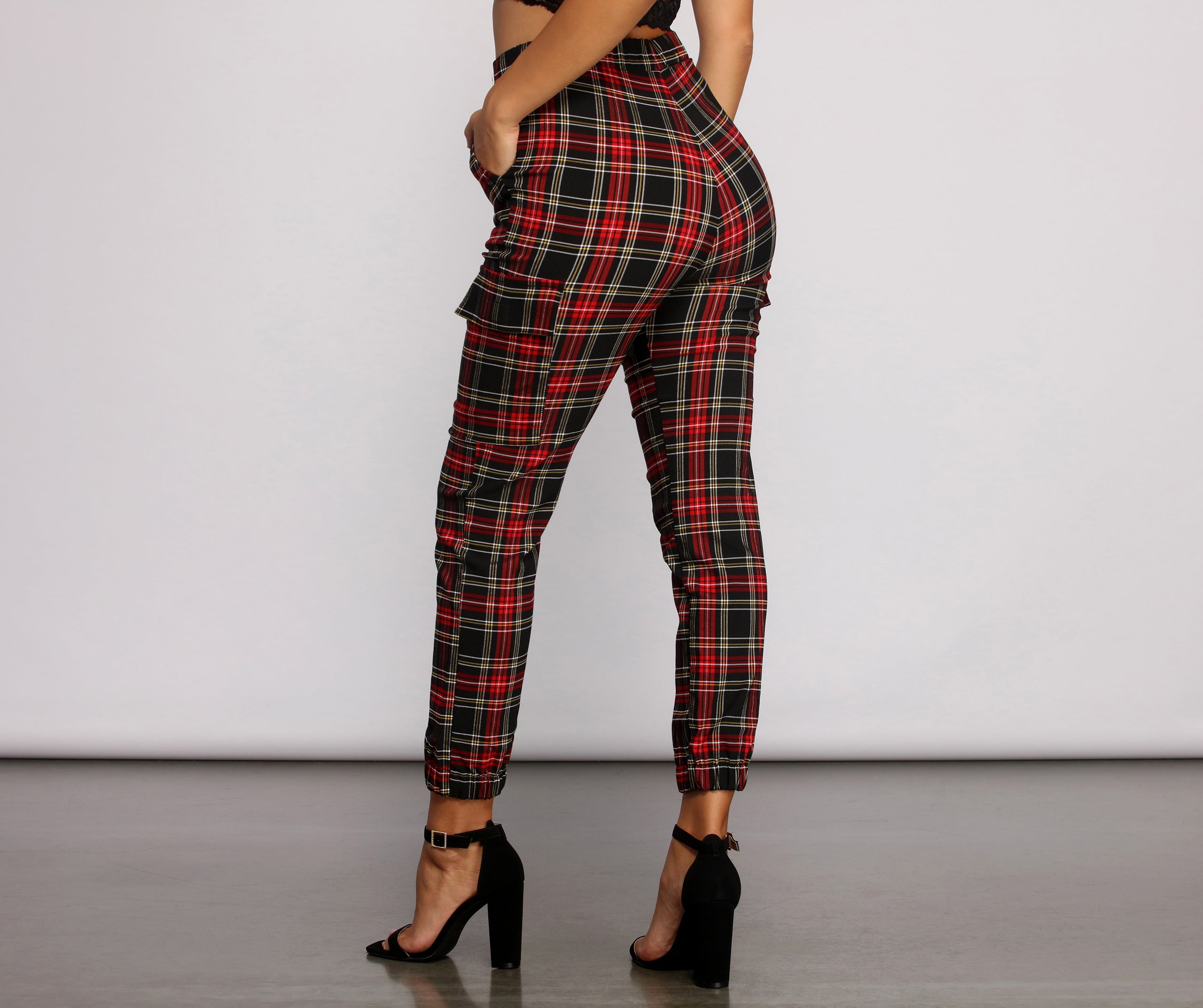 Perfectly Plaid High Waist Joggers