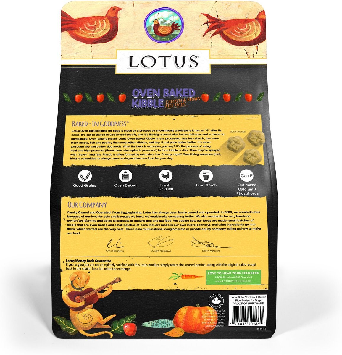 Lotus Good Grains Chicken Recipe Oven-Baked Adult Dry Dog Food