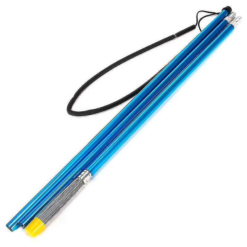 Blue Aluminum Alloy Pole Spear Detachable Three-section Removable Harpoon Stainless Steel Barbed Rod Steel Fork Clip