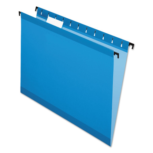 Pendaflex SureHook Hanging Folders， Letter Size， 1/5-Cut Tab， Blue， 20/Box (615215BLU)