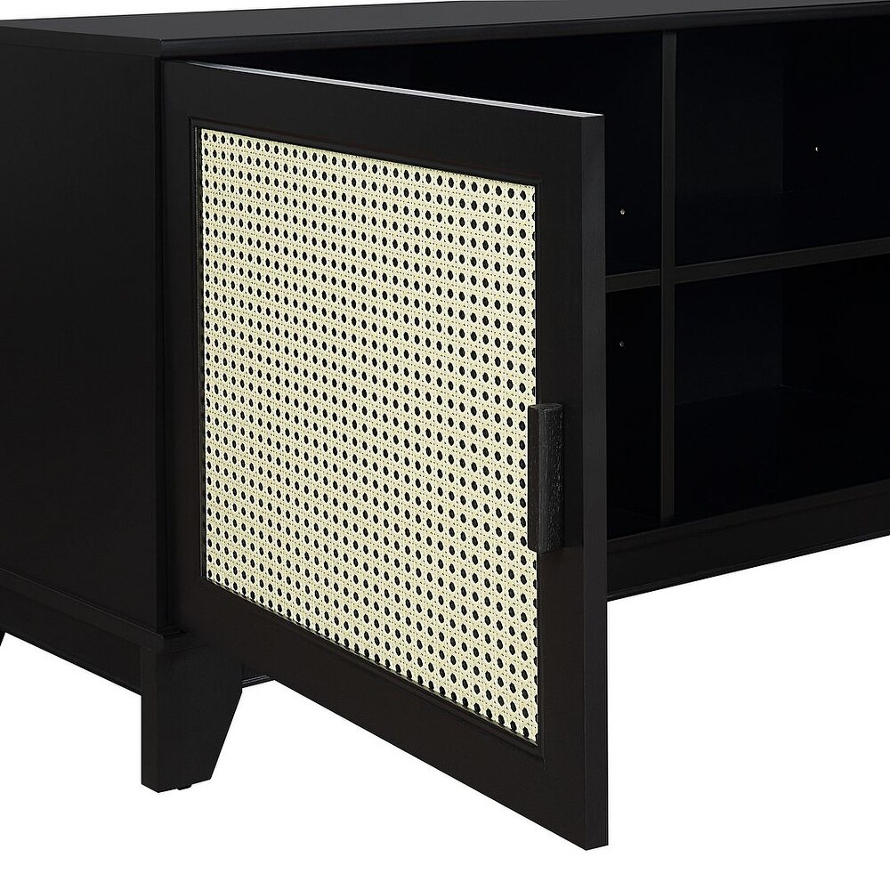 Manhattan Comfort Sheridan 62.99 In. Modern Cane Media Cabinet Console