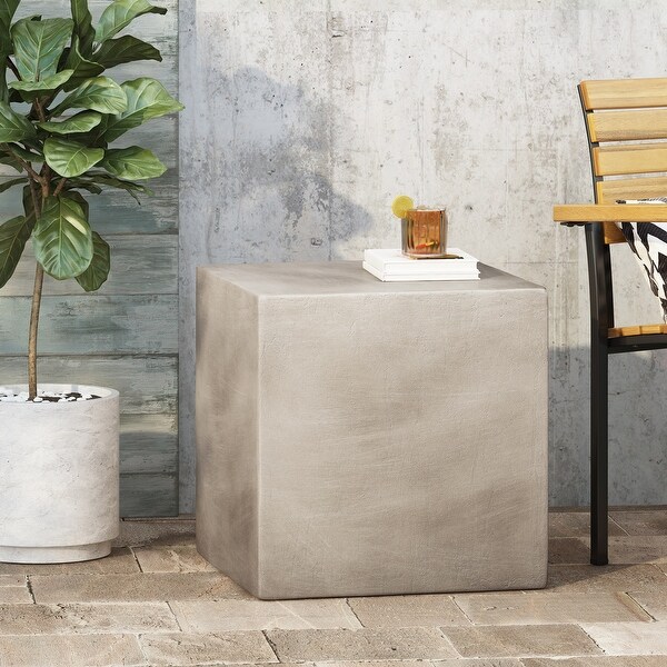 Lightweight Concrete Outdoor Side Table 22.00