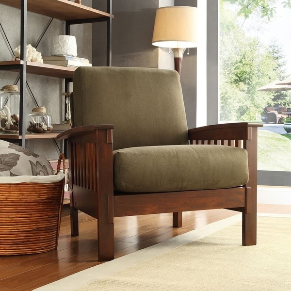 Hills Mission-Style Oak Accent Chair by iNSPIRE Q Classic