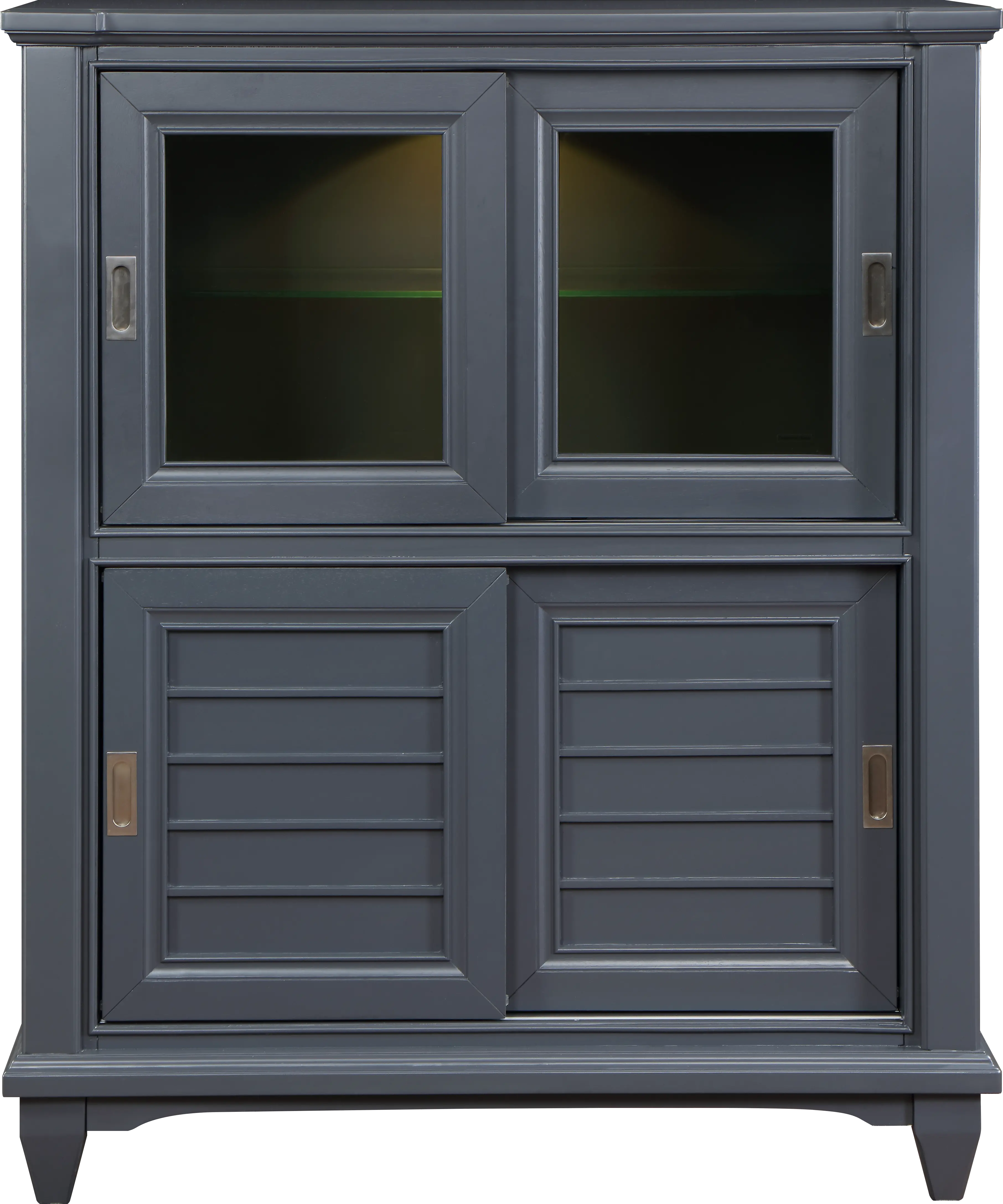 Vista Azul Graphite Gray Curio Cabinet