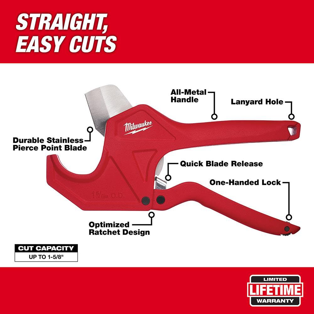 Milwaukee 1-5/8 in. Ratcheting Pipe Cutter 48-22-4210 from Milwaukee