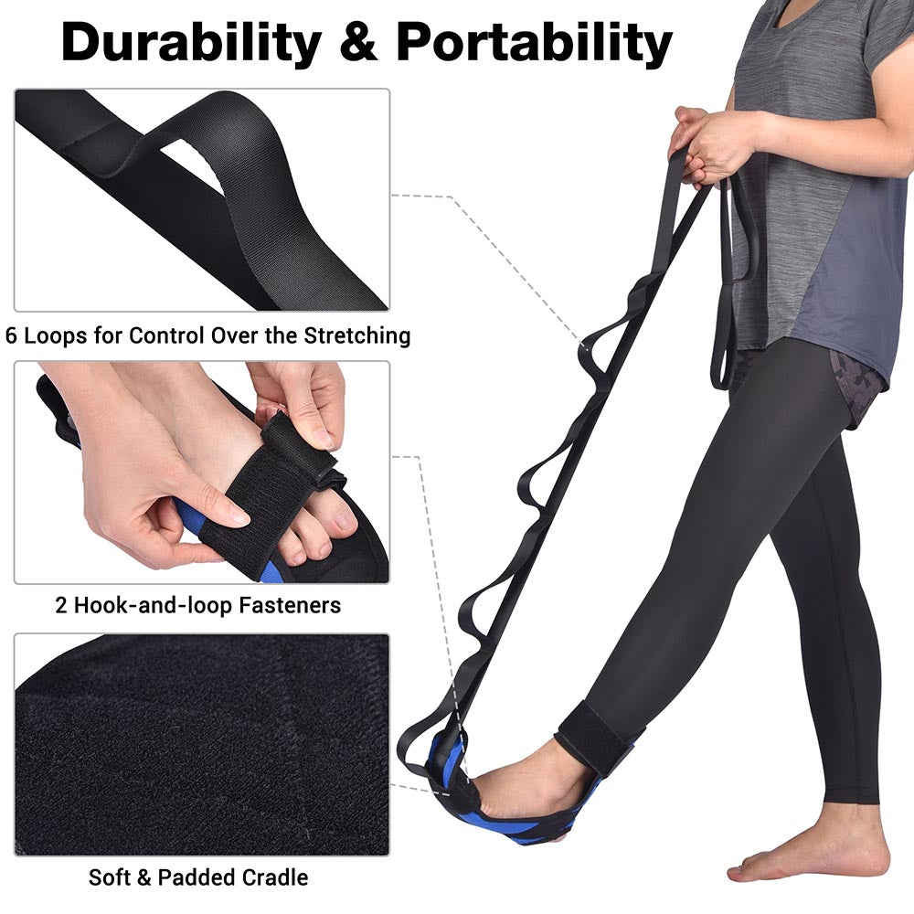 Yescom 5ft Yoga Stretch Strap with Loops for Leg Foot