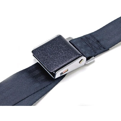 Scott Drake SB-BK-DLX 1965-1973 Black Wrinkle Seat Belt