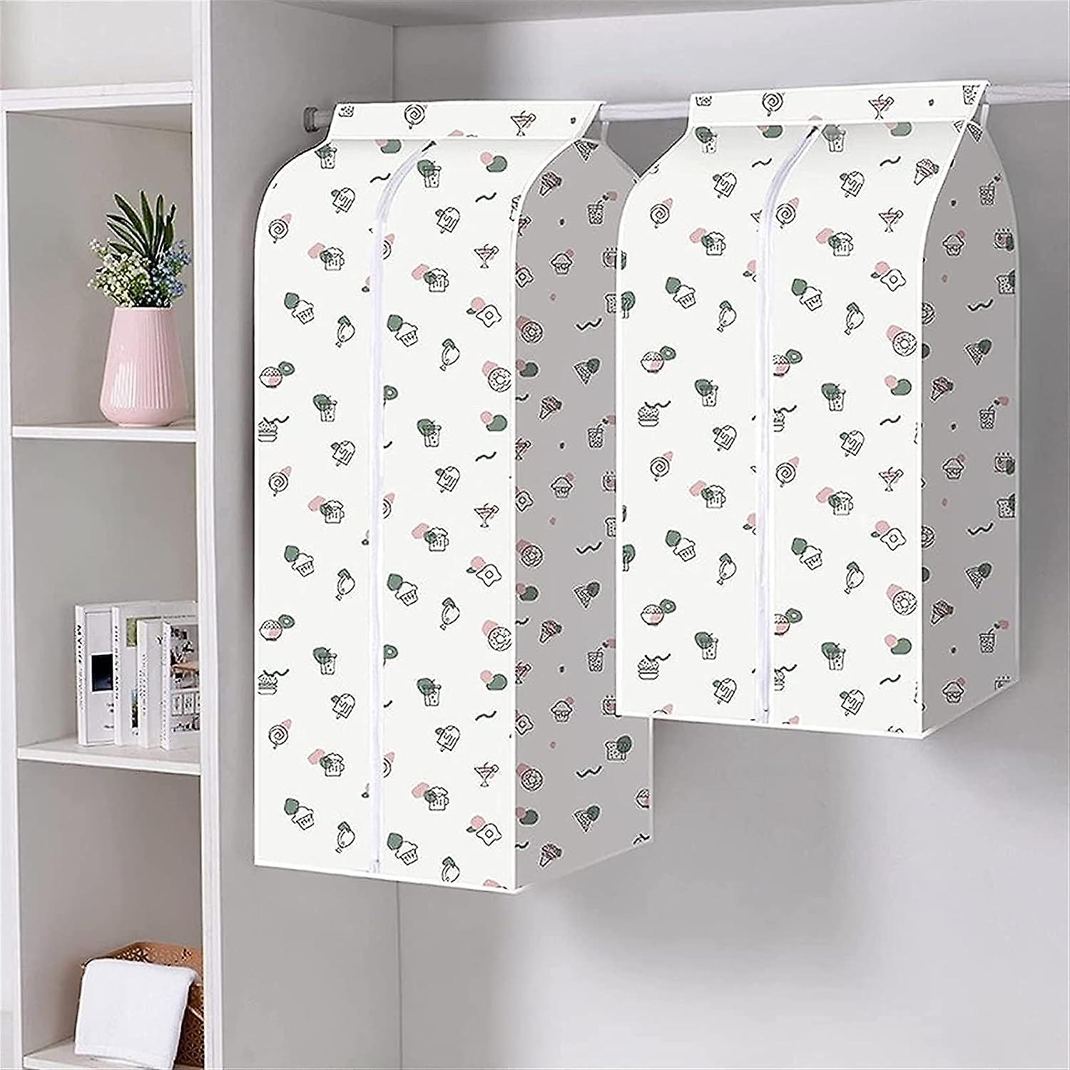 Clothes Covers Zipper Dust Clothes Cover Clothes Storage Wardrobe Suit Bags Closet Hangers Case Clothing Cover Dust Bag Hanging Organizer (size : 04 6