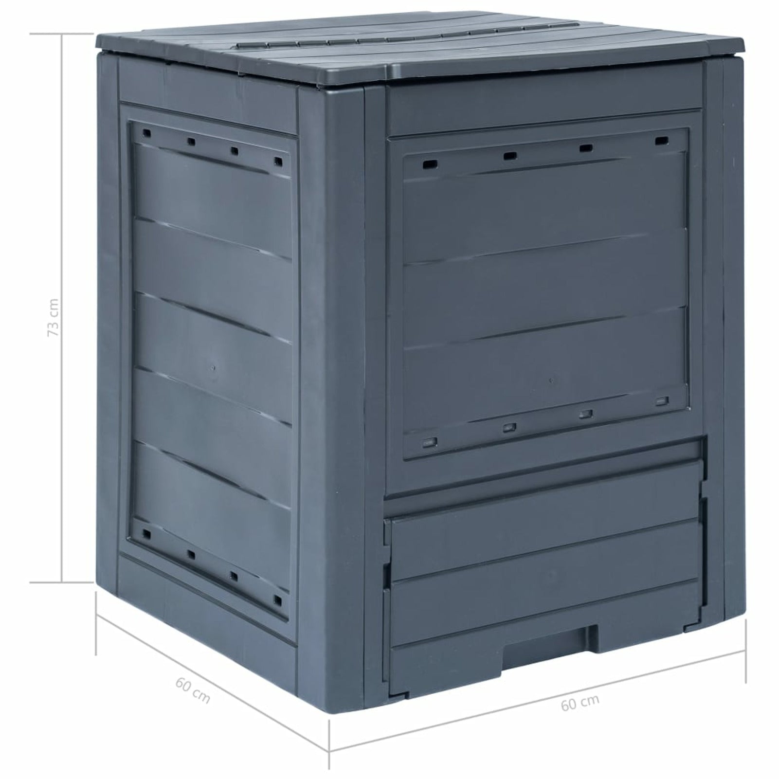 Abody Garden Composters 3 pcs Gray 23.6"x23.6"x28.7" 206.1 gal