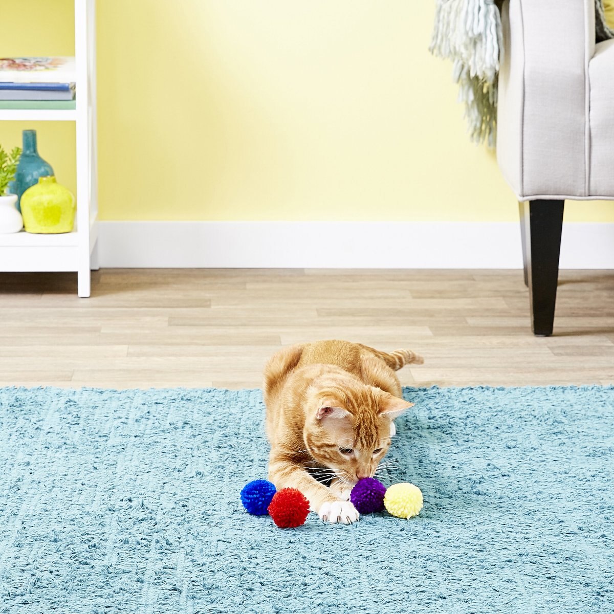 Ethical Pet Wool Pom Poms Cat Toy with Catnip