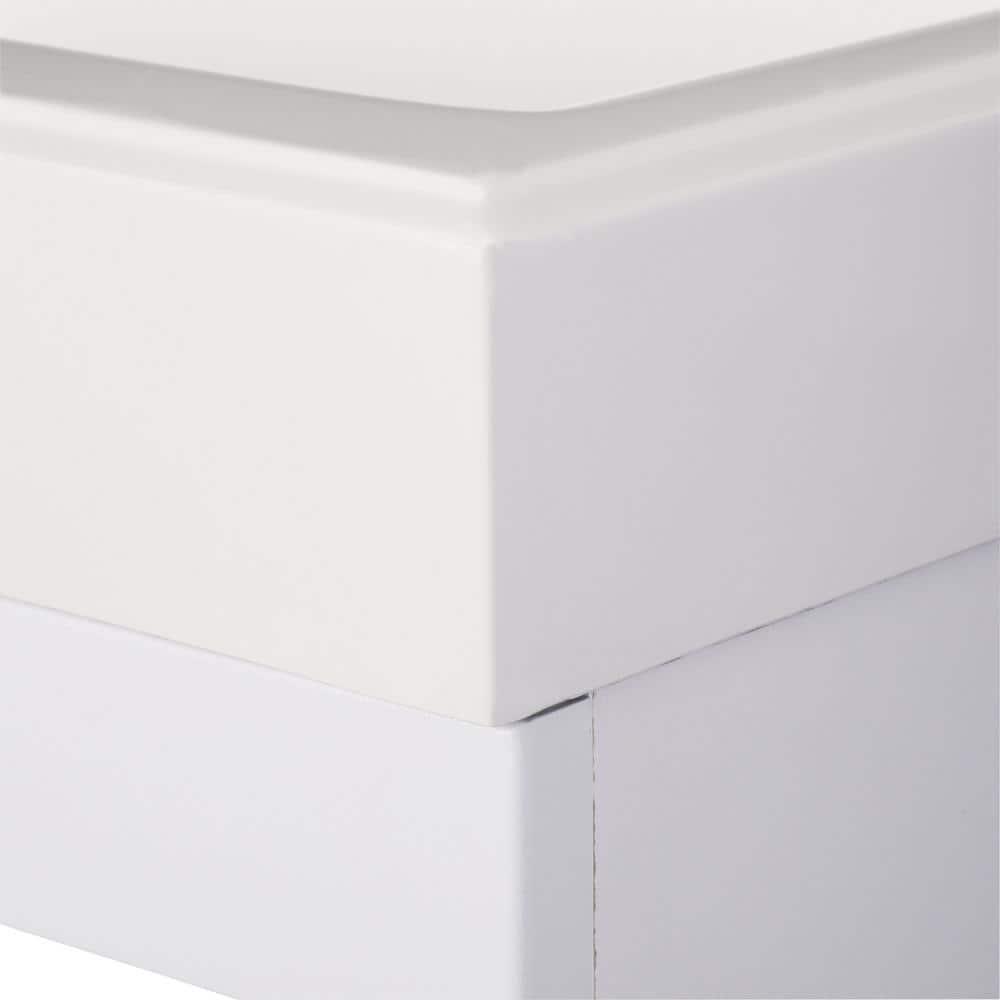 Glacier Bay Shaila 245 in W x 162 in D x 351 in H Freestanding Bath Vanity in White with White Cultured Marble Top