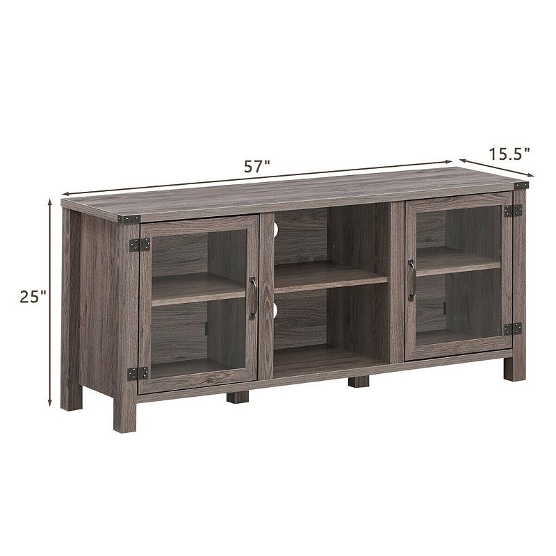 TV Stand Entertainment Center for TVs up to 65 Inch with Storage Cabinets