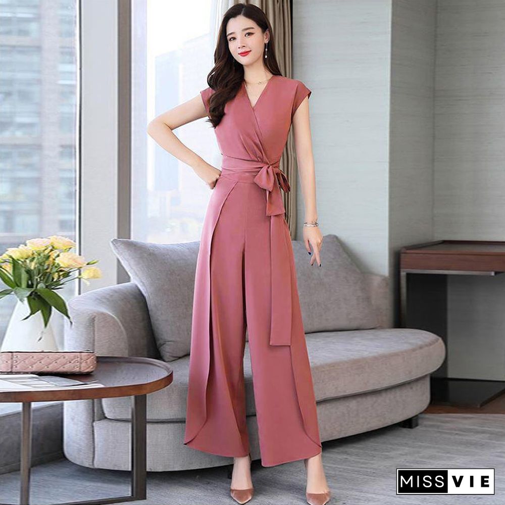 Women's Fashion Outfits Spring Summer New Clothes Flare Leggings Two Piece Set Korean Style Wide Leg Pants And Tops Lady Suit