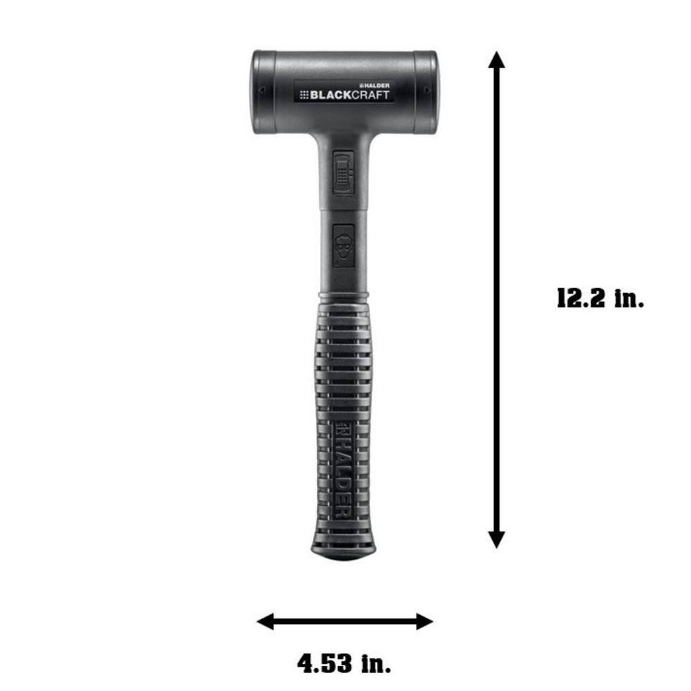 Halder Blackcraft Dead Blow 1.98 lbs. Polyurethane Hammer with 12.2 in. Steel Handle 3379.050