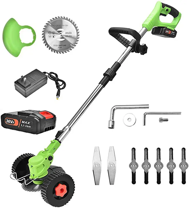 Dropshiping 12/24/36V Collapsible Cordless Grass Trimmer Electric Weed Trimmer Weed Eater Battery Powered Length Adjustable