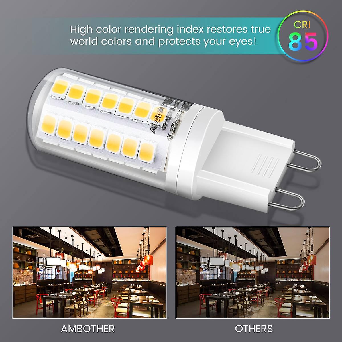 10pcs G9 Led Lamp 4w Light Bulb Super Bright Chandelier Light Replace Halogen Lamp 2835smd Light High Led Spotlight No Flicker