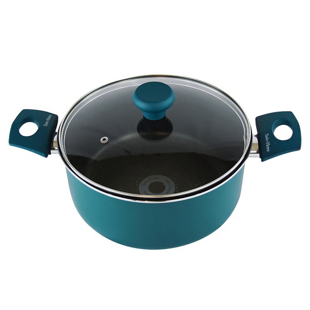 Taste Of Home 5 qt Non stick Aluminum Dutch Oven With Lid Sea Green