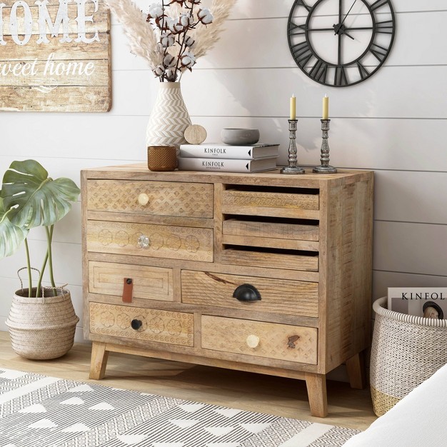 Serreno 6 Drawers Accent Cabinet Natural Furniture Of America