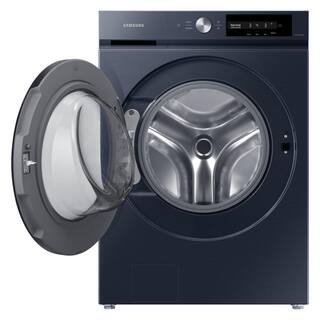  Bespoke 4.6 cu. ft. Large Capacity Smart Front Load Washer in Brushed Navy with Super Speed Wash and AI Smart Dial WF46BB6700AD