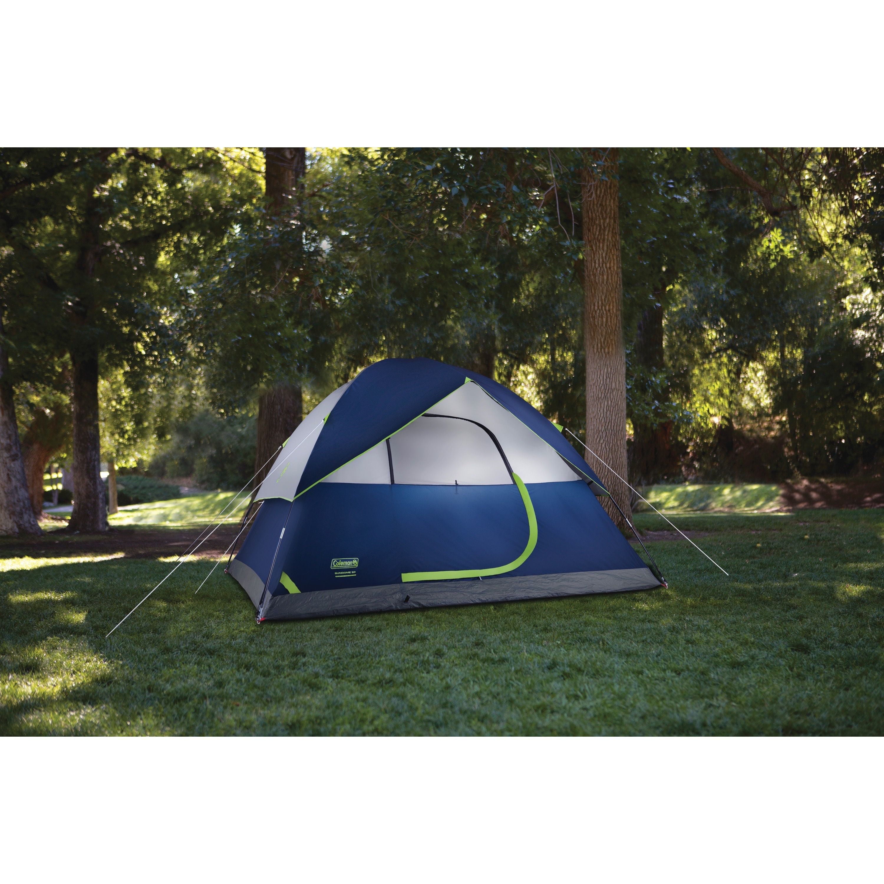 Coleman 6-Person Sundome Dome Camping Tent， Blue