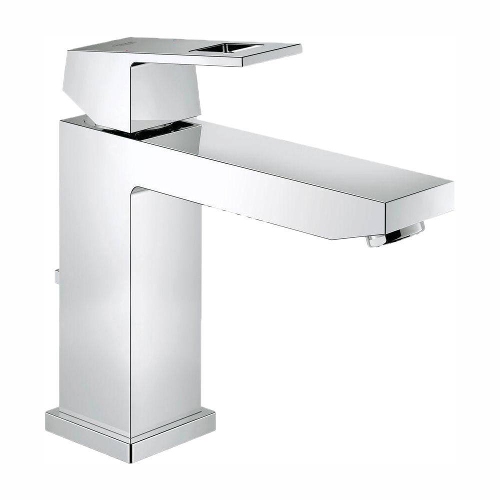 GROHE Eurocube M-Size Single Hole Single-Handle Bathroom Faucet in StarLight Chrome 23670000