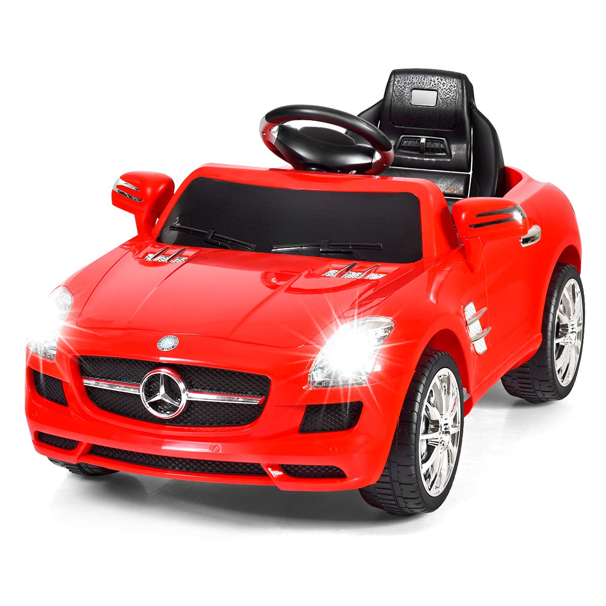 Costzon Ride On Car, Licensed Mercedes Benz SLS Battery Powered Electric Vehicle w/ Parental Remote Control