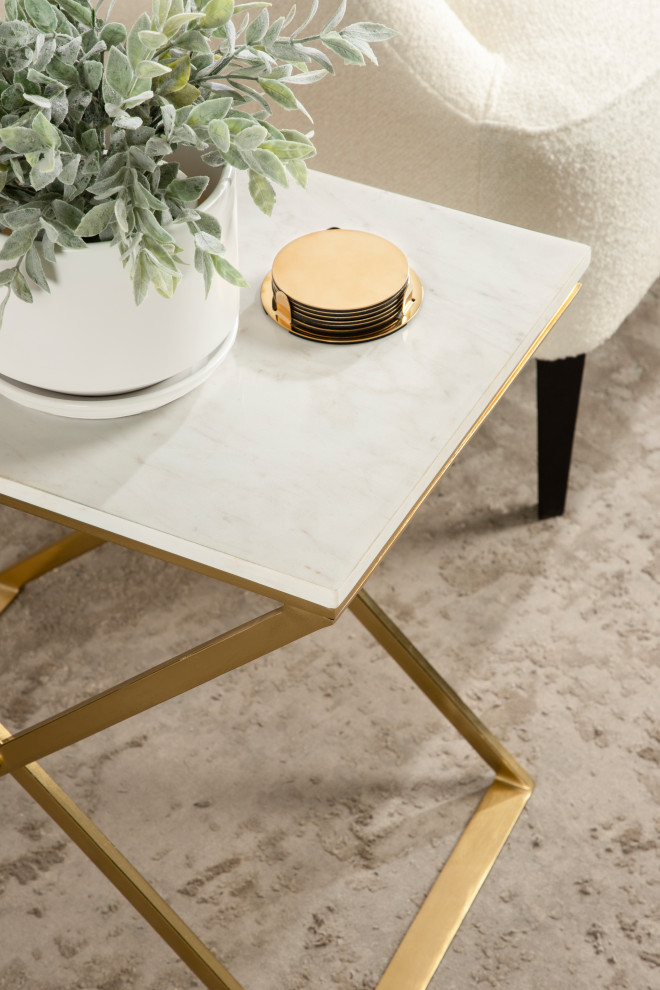 Laraway Folding Side Table   Contemporary   Side Tables And End Tables   by Uniek Inc.  Houzz