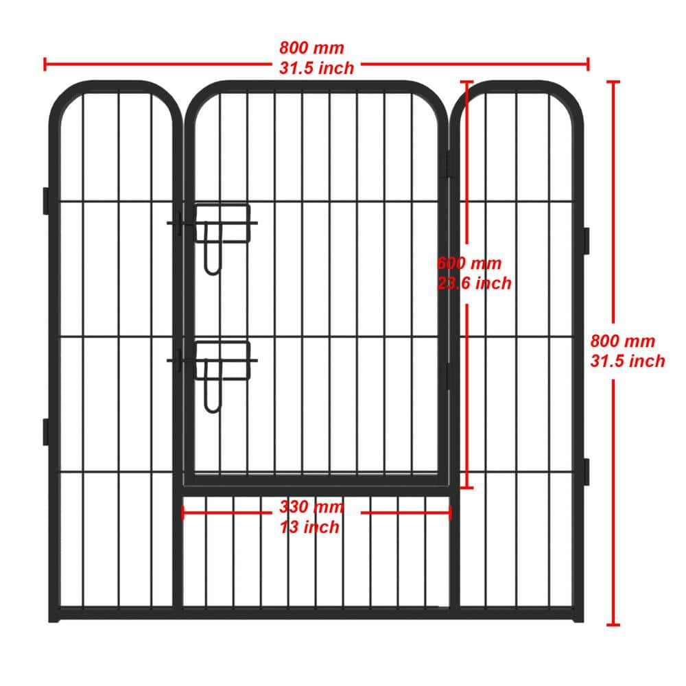 Tatayosi Coverage Area 0.002-Acre Wireless 16-Panels Large outdoor Iron Puppy Dog Fence Pet Dog Playpen J-Y-W24138332