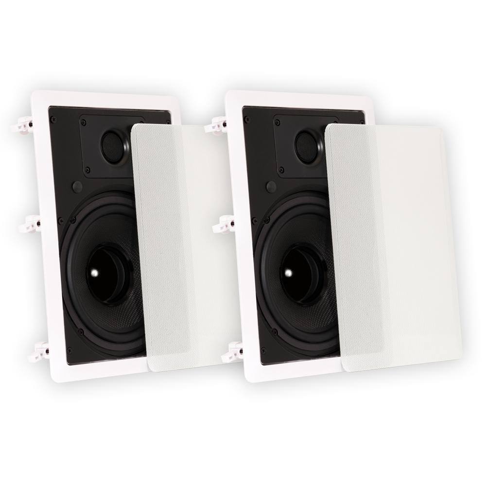 Theater Solutions by Goldwood In-Wall 8 in. Speakers Home Theater Surround Sound Pair TS80W