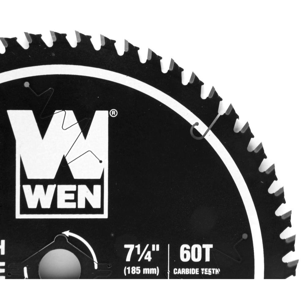 WEN 7.25 in. 60-Tooth Carbide-Tipped Professional Ultra Fine-Finish Circular Saw Blade with Cool-Cut Coating BL0760