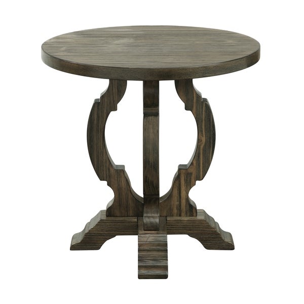 Somette Orchard Brown Orchard Park Round Accent Table - 24