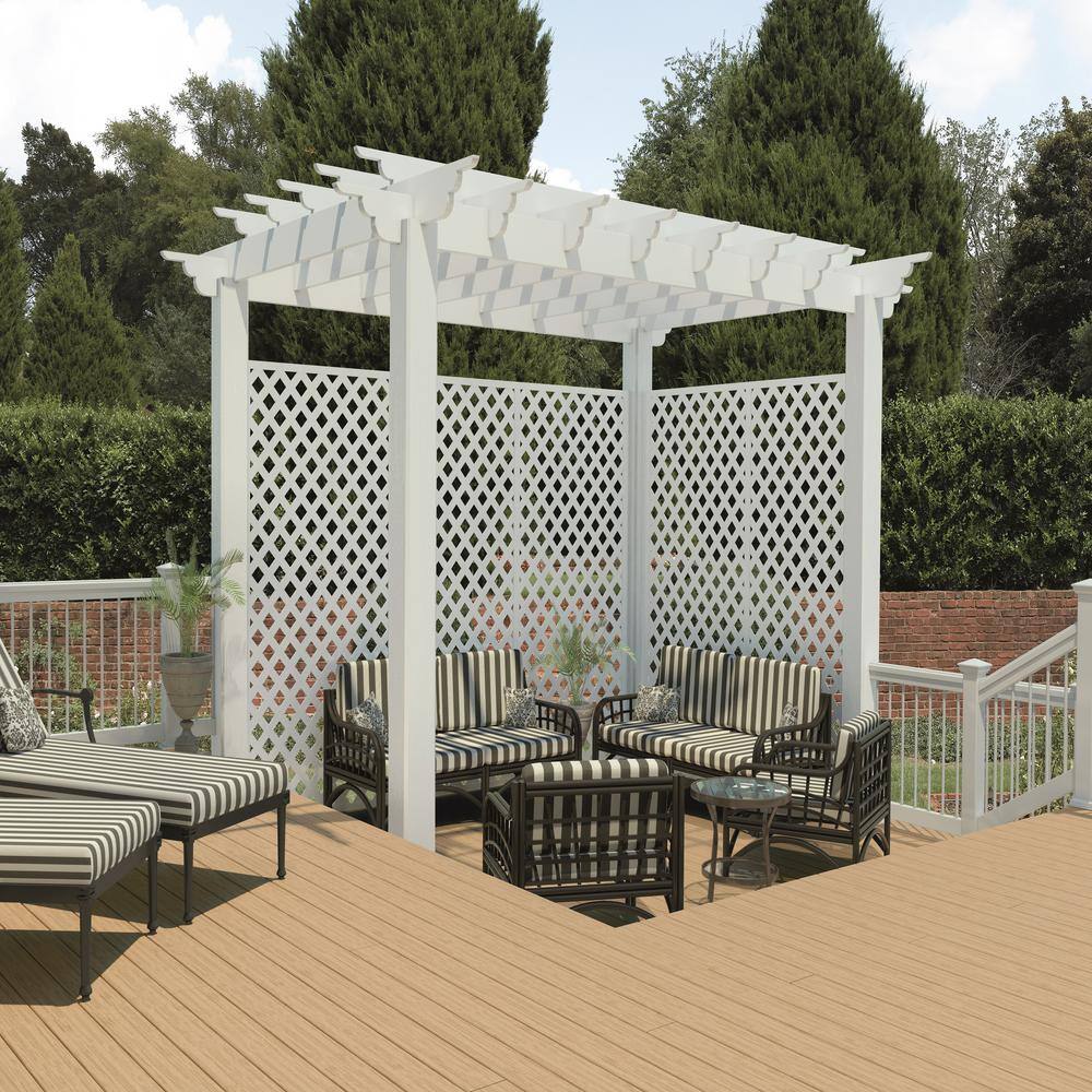 Veranda 8 ft. White Vinyl Lattice Divider 70707