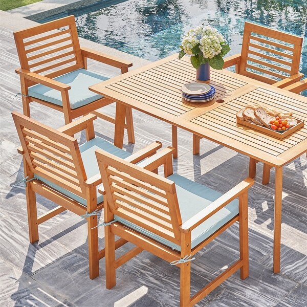 3-piece Nautical Eucalyptus Wodden Outdoor Bar Set - Overstock - 35870858