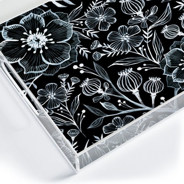 Stephanie Corfee Black And White Botanika Acrylic Tray Deny Designs