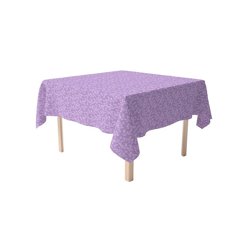 Square Tablecloth， 100% Polyester， 60x60， Purple Vines