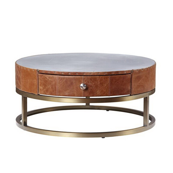 ACME Tamas Coffee Table (Small)  Aluminum   Cocoa ...