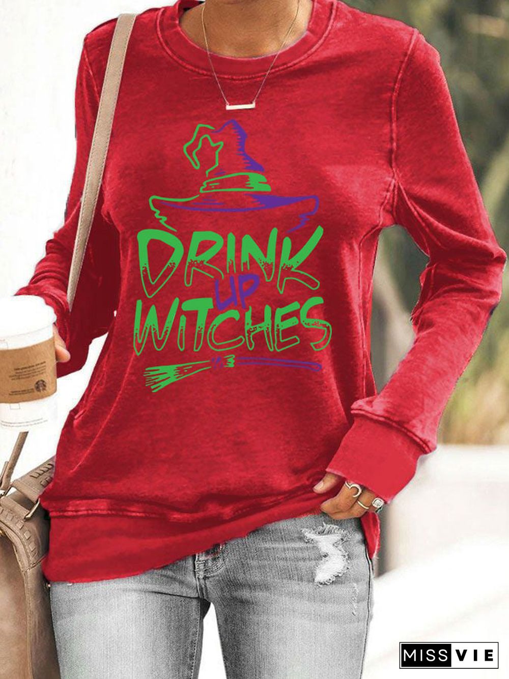 Women's Drinking up Witches Sweatshirt