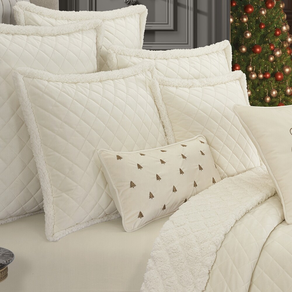 J. Queen New York Casey Sherpa Quilt Set