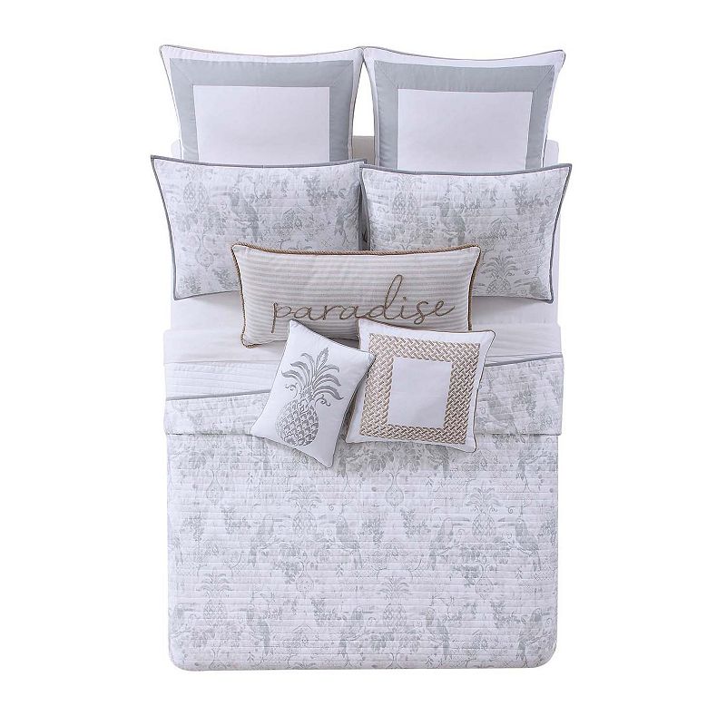 Oceanfront Resort Tropical Plantation Quilt Set