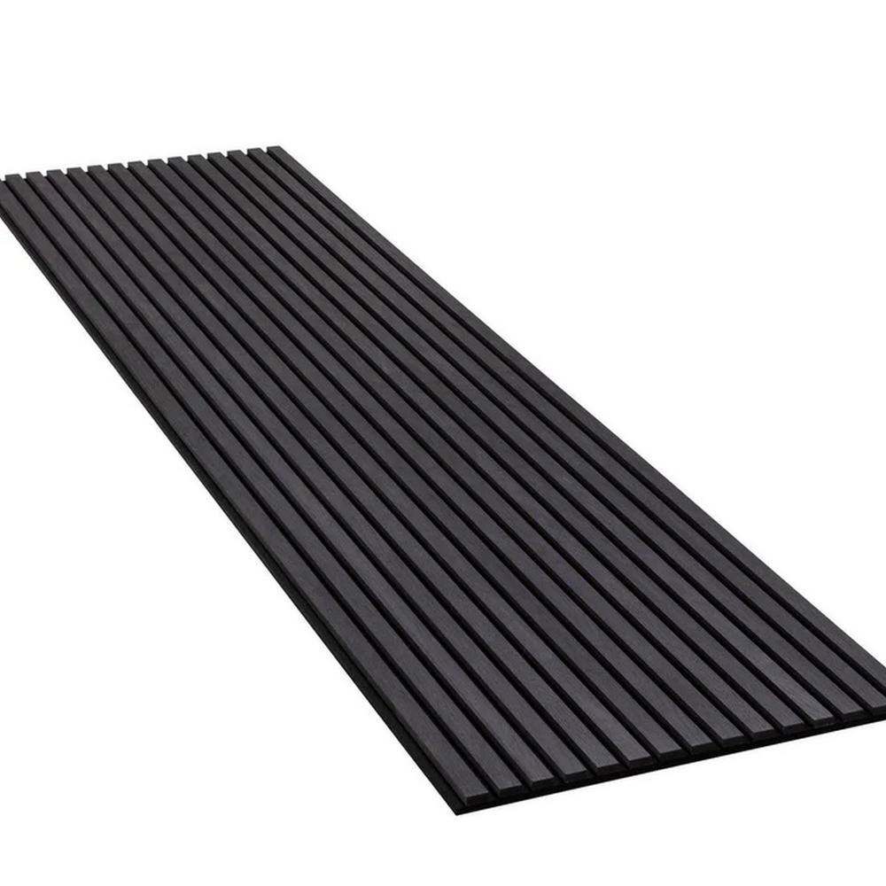 Ejoy 12.6 in. x 106 in. x 0.8 in. Acoustic Vinyl Wall Cladding Siding Board in Emboss Black Color (Set of 2-Piece) VinylCladding_LACP_022_EmbossBlack