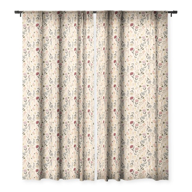 Avenie Cottage Garden Iv Single Panel Sheer Window Curtain Society6